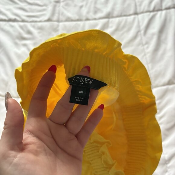 J Crew Skirt Womens Size 00 Yellow Linen Blend Pockets Pull On Beach Boho Hippie - Picture 7 of 10